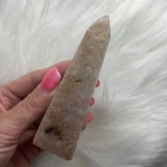 Druzy Pink Amethyst Obelisk - Picture 3 of 13